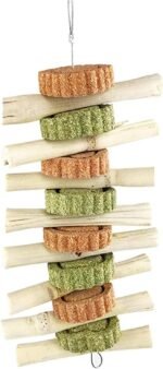 1PCS Rabbit Chew Toy for Dental Health, Natural Timothy Hay & Sweet Bamboo Carrot-Shaped Chewing Treat for Bunnies, Guinea Pigs, Hamsters, Small Rodents - Image 2