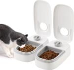 2 Meal Automatic Pet Feeder, Cat Feeder Automatic with Timer, Dry and Wet Food Dispenser, 700ml Pet Cat Food Dispenser, 48 Hours Timer, Dishwasher Safe, for Cats and Small Dogs - Image 2