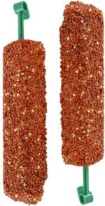 2 Pcs Natural Bird Treat Sticks for Parrots - Chewing Foraging Training Reward Snacks for Conure Cockatiel Parakeet Finch Myna Canary, High-Protein Healthy Bird Food - Image 2