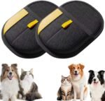 2026 Upgrade Pet Hair Removal Gloves, Electrostatic Gloves Pet Hair Reusable Cat Dog Grooming Glove, Electrostatic Remover Mitt for Dogs, Cats & Horses with Long and Short Hair Fur (Black, 2 Pack) - Image 2