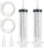 2Pcs 150ml Large Syringe with 130cm Tubes, Individually Sealed Dispensing Syringe Tools Measuring Cylinder for Science Labs Refilling, Feeding Pet - Image 2