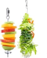 2Pcs Stainless Steel Rat Foraging Toys - Hanging Puzzle Feeder for Fancy Mice, Rodents & Parakeets - Fruit/Veggie Holder Cage Accessories - Image 2