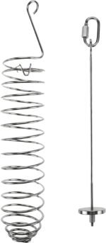 2Pcs Stainless Steel Rat Foraging Toys, Hanging Rodent Enrichment Puzzle Toy for Fancy Mice & Parakeets, Slow Feeder Fruit Vegetable Holder, Cage Accessories for Small Animals - Image 2