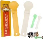 2pcs Cat Strip Feeder, Happy Spoon for Cats, Lickable Squeezable Creamy Treat, Wet Treats Dispenser, Cat Treat Spoon Squeeze, (Beige&Green/Beige&Orange) - Image 2