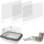 3 Pack Cat Litter Box Pee Shields,Easy Clean Anti-Splashing Enclosure, Litter Pan Pee Shields, Keep Mess Litter Box Urine Splash Guard (S) - Image 2