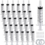 30 Pack 5ml Plastic Syringe Sterile Individual Wrap with Cap, Measurement and Dispensing Syringe Tools for Science Labs, Liquid Measuring, Feeding Pets, Oil or Glue Applicator (30, 5ml) - Image 2
