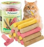 4 Flavors/110g Dehydrated Cat Treats,Natural Crunchy Cat Treats,Chew Sticks for Cats,Cats Dental Healthy and Hairball Control,(Beef,Cat Grass Salmon,Chicken Pumpkin,Chicken Dragon Fruit) - Image 2