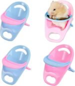 4 Pack Hamster Booster Seat Feeding Seat with Tray Guinea Pig Dining Chair Table Tray for Hamster Cage Small Animal Pet Habitat Decor Mice Rat Rodents Hamsters Gerbils - Image 2