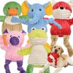 5 Pack Dog Toys Stuffed Squeaky Dog Toys Assortment Plush Animal Dog Toy Value Bundle Puppy Pet Dog Toys for Small Medium Large Dogs - Image 2