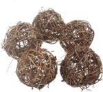 5 Pack Hand Woven Play Ball Chew Toy for Rabbits Bunny Guinea Pigs Hamster Gerbils Small Pet (A) - Image 2