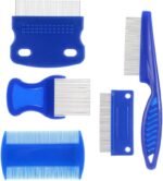 5 Pack Pet Dog Cat Flea Comb Tear Eye Stain Remover Combs, Hair Brush Effectively Clean Removes Tangles, Dirt, Fleas, Lice, Ticks, for Pets Hair Comb - Image 2