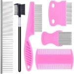 6 Different Kinds of Pet Dog Cat Flea Comb Remover Combs,Stainless Steel Pet Flea Comb for Effectively Clean And Remove Tangles, Dirt, Fleas, Lice, And Ticks, Suitable For Pet Combs - Image 2
