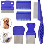 6 Different Types of Pet Flea Removal Combs,Efficient Cleaning of Tangles,Dirt,Fleas,Lice,and Ticks, Suitable for All Pets. - Image 2