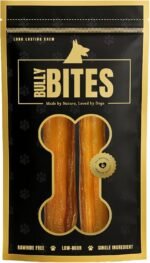 6 Inch Bully Sticks for Dogs - Premium Odour-Free Dog Chews, Long Lasting Single Ingredient Beef Pizzle, Large Size (2 Pack) - Image 2