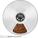 6 Meal Cordless Automatic Pet Feeder with Adjustable Timer, Dry & Wet Food Automatic Cat Feeder Dog Foods Dispenser, Battery Powered for Wet Fry Food Snacks - Image 2