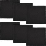 6 Pack Cat Litter Box Charcoal Filters, Replacement Carbon Odor Filters, 6Inch x 6.5Inch, Black, Modern, Compatible with Hooded Cat Litter Boxes and Pans - Image 2