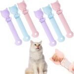 6PCS Cat Treat Spoon Dispenser, Squeeze & Strip Feeder for Wet Food & Licky Treats, Multi-Function Cat Food Spoon, Easy Feeding Tool for Cats (3Colors) - Image 2