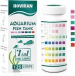 7 Way Aquarium Test Strips, 125ct Fish Tank Test Kit for Freshwater Saltwater Pond, Accurate Water Testing Kit Aquarium for Chlorine, Total Hardness, Carbonate, Alkalinity, Nitrate, Nitrite and pH - Image 2