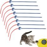 8Pcs Cat Wand Replacement Toys for Interactive Motorized Kitten Toy, Plastic Cat Teaser Wand Refill Indoor Kitten Play & Exercise Cats Meow Toy - Image 2