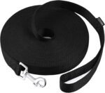 AMAGOOD Dog/Puppy Obedience Recall Training Agility Lead-15 ft 20 ft 30 ft 50 ft Long Leash-for Dog Training,Tie Out,Play,Safety,Camping (20 feet, Black) - Image 2