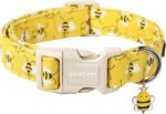 ARING PET Bees Dog Collar-Cute Dog Collar for Small Dogs, Adjustable Yellow Bees Print Pet Collars Puppy Collar for Small Medium Large Dogs - Image 2