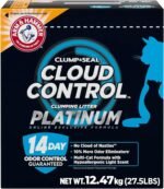 ARM & HAMMER Platinum Cat Litter, Cloud Control, Extra Strength with 14 Days of Odour Control, Multi-Cat Clumping Cat Litter with Hypoallergenic Light Scent, 12.47kg (Pack of 1) - Image 2