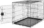 Amazon Basics Durable, Foldable, Collapsible, Portable Metal Wire Dog Crate with Tray, Single Door with Divider Panel, Easy to Assemble & Clean, Black, 91.44 x 58.42 x 63.5 cm - Image 2