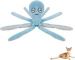 Andiker Catnip Toys for Cats, 10.63 in Octopus Plush Cat Toy with Catnip Crinkle Paper Interactive Cat Toys for Indoor Cats (Blue) - Image 2