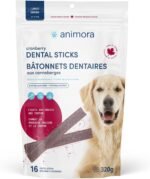 Animora Cranberry Dental Sticks (16 Chews) - Large - Improves Oral Health, Fights Bad Breath, Tartar and Dental Plaque Buildup - Image 2