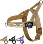 Annchwool No Pull Dog Harness with Soft Padded Handle,Reflective Strip Escape Proof and Quick Fit to Adjust Dog Harness,Easy for Training Walking for Small & Medium and Large Dog(Brown,S) - Image 2