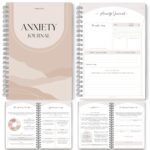 Anxiety Journal, Anxiety Worksheets, Anxiety Relief Workbook, Guided Prompts, CBT Therapy Notebook, Mental Health Wellness | A5 Lux - Image 2