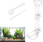 Aquarium Feeding Tube Set - 28cm Transparent Acrylic Fish & Shrimp Feeder with Spoon for Easy Refill, Cleaning Brush Included, Suction Cup Mount for Stable Feeding in Fish Tanks - Image 2