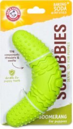 Arm & Hammer for Pets Scrubbies Boomerang Chew Toy for Puppies Infused with Baking Soda - Durable Teething Toy with Unique Shape for Fetch & Chew - Interactive Dental Chew Toy for Puppies - Image 2