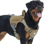 Auroth Tactical Dog Harness for Large Dogs No Pull Adjustable Pet Harness Reflective K9 Working Training Easy Control Pet Vest Military Service Dog Harnesses Army Yellow L - Image 2