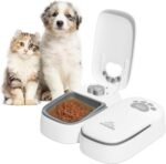 Automatic Cat Feeder 2 Meal, 48H Timer Wet Dry Cat Food Dispenser, with Display and Power Saving Mode, for Cat and Dog Automatic Feeder - Image 2