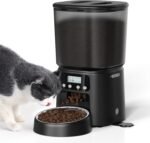 Automatic Cat Feeder, 4L Timed Cat Dry Food Dispenser, Pet Feeder up to 6 Meals and 30 Portions per Day, 10S Voice Record, Dual Power Supply, Non-Slip Base, Auto Pet Feeder for Cats and Small Dogs - Image 2