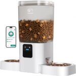 Automatic Cat Feeder with Slow Feed for 2 Cats: 5G WiFi Dual Automatic Dog Feeder with Smart APP Control,Double Cat Food Dispenser for Multiple Pets,Detachable for Easy Clean -7L(ACF190W-B) - Image 2