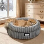 BALANCE Cat Bed Kitten Bed, Washable Round Cat Beds for Indoor Cats, Super Soft Plush Faux Fur Pet Bed for Puppy and Kitten with Anti-Slip Bottom - Image 2
