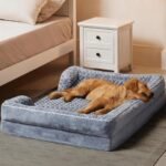 BFPETHOME Dog Bed for Large Dogs, Washable Bolster Sofa with Waterproof Lining & Non-Skid Bottom, Orthopedic Egg Foam Couch for Pet Sleeping - Image 2