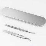 BOROLA 2-Piece Stainless Steel Pet Tick Remover Kit V-Shaped Tick Fork & Curved Tip Flea Tweezers with Tin Case Professional Tick & Flea Removal Tool Set for Dogs & Cats - Image 2