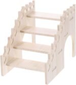 Beavorty Wooden Hamster Climbing Ladder with Hideout Small Animal Platform for Pet Exploration and Cage Decor - Image 2