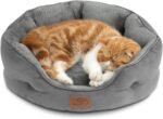 Bedsure Small Dog Bed, Round Pet Bed for Cats and Small Dogs – Machine Washable Cat Beds - Anti-Slip Bottom - All Season Ultra Soft Cat & Dog Cushion Bed - 20 inches Donut Round Cushion Dog Bed - Image 2