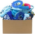 Beiker 20 Pack Puppy Chew Toys - Blue Dog Teething Toys for Puppies, Puppy Teething Rings and Ropes, Blue Rubber Toy Bundle for Small Dogs, Cute Interactive Dog Balls for Small Breed - Image 2