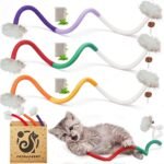 Bent Cat Rope Toy, Pet Chew Toys, Interactive Tease Toys for Cats and Kittens, Bite-Proof Playthings, Cotton Rope Kitten Toys Dental Care Stress Relief Pet Supplies (Extra Large 3 Pack) - Image 2