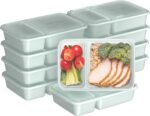 Bentgo Prep - 20-Piece 2-Compartment Reusable Meal Prep Containers with Lids, PFAS & BPA Free Materials, Durable, Microwave, Freezer, & Dishwasher Safe To Go Food Storage (Mint) - Image 2