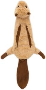 Best Pet Supplies 2-in-1 Fun Skin Stuffless Dog Squeak Toy, Small, Squirrel - Image 2