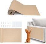Best Pet Supplies Catify Peel & Stick Cat Scratching Mat – Self-Adhesive, Trimmable Cat Scratch Pad Cover - Carpet, Sofa, Floor & Wall Protector – Replaceable Adhesive Stickers - Beige & 78.7 x 15.8 - Image 2