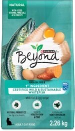 Beyond Grain Free Natural Dry Cat Food, Wild-Caught Whitefish & Free Run Egg - 2.26 kg Bag - Image 2