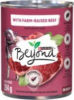 Beyond Natural Wet Dog Food, Farm-Raised Beef & Spinach in Gravy - 354 g Can (12 Pack) - Image 2