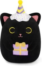 Black Cat Plush,Kawaii Happy Birthday Black Cat Plush Pillow with Gifts,Soft Cat Stuffed Animal Toy for Birthday Gifts Party Decoration for Kids Girls Boys - Image 2